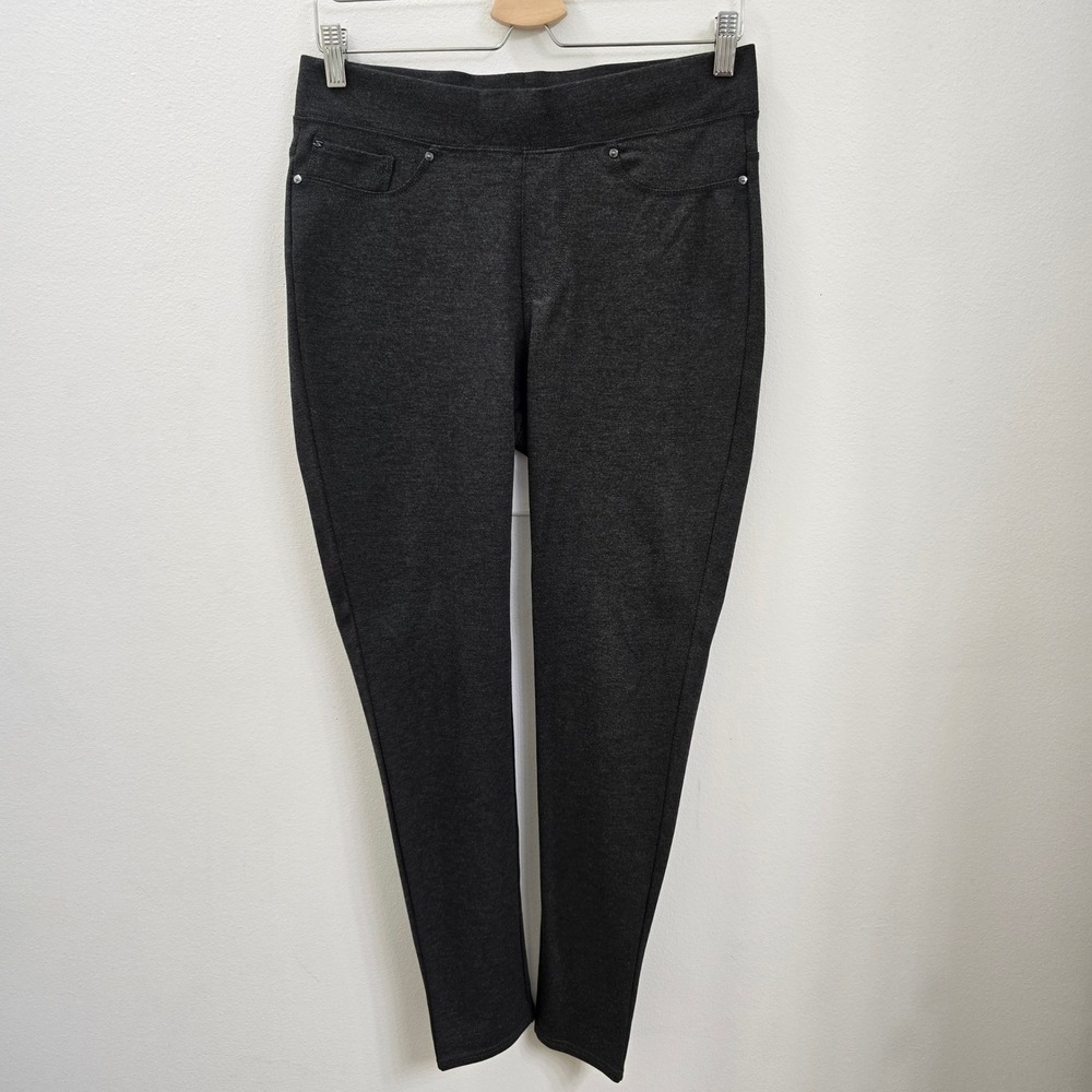 Seven 7 Womens Pull On Legging Charcoal Gray Heather Ponte Pants Size Medium